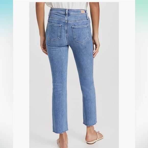 Paige Cindy Straight Leg Raw Hem Cropped Jeans | 26 - Picture 2 of 9